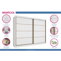 Guarda-roupa Casal 2 Portas 6 Gavetas Sevilha Made Marcs - 3