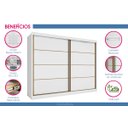 Ver imagem 3 de Guarda-roupa Casal 2 Portas 6 Gavetas Sevilha Made Marcs
