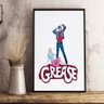 Quadro Grease Filme Antigo Tamanho A4 Poster - 1