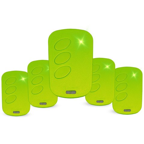 Kit 5 Controles Eletronico Ipec 433 Mhz Tx Deco Verde Portão