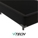 Ver imagem 2 de Cama Box Solteirão Cama Box Estrutura em Madeira Base com Pés de Madeira Preto Vtech