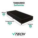 Ver imagem 5 de Cama Box Solteirão Cama Box Estrutura em Madeira Base com Pés de Madeira Preto Vtech