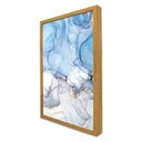 Ver imagem 5 de Quadro Decorativo Abstrato Mármore Azul Claro em Moldura Caixa TaColado Moldura Trad 1cm Branca sem 