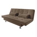 Ver imagem 3 de Sofá Cama Andradas Suede Choco - Mamflex