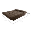 Ver imagem 6 de Sofá Cama Andradas Suede Choco - Mamflex