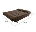 Ver imagem 6 de Sofá Cama Andradas Suede Choco - Mamflex