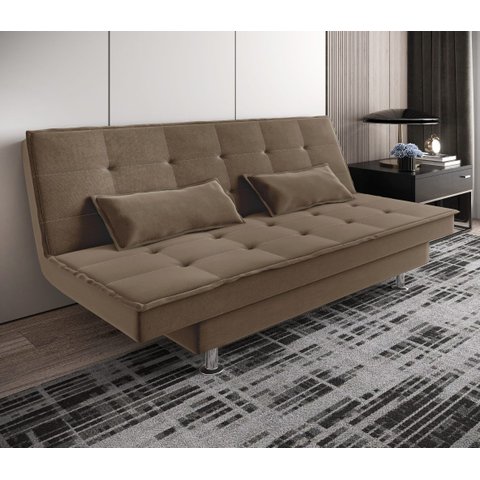 Sofá Cama Andradas Suede Choco - Mamflex