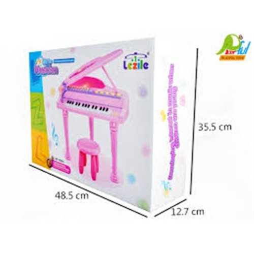 Teclado Infantil Mini Piano Brinquedo 31 Teclas Center-Rosa - My
