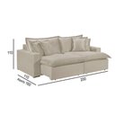 Ver imagem 3 de Sofá 2 Lugares Retrátil com Encosto Fixo Linho M-145 Martins Creme