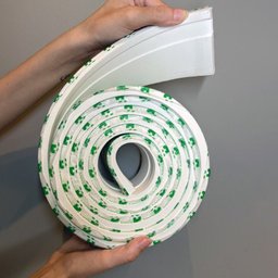 Rodapé de Eva Autocolante Rp16 7cm Branco 2,5 Metros - 5