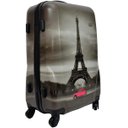 Ver imagem 6 de Kit Conjunto Mala Viagem Torre Eiffel 360 Abs Rígida G M P - Cinza