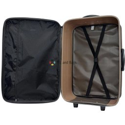 Kit Conjunto Jogo Malas Viagem Village Grande Média Pequena - Marrom - 2