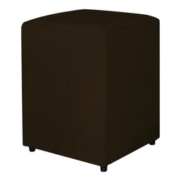 Puff Quadrado Tecido Suede Premium Marrom - Fri Varejo - 2