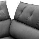 Ver imagem 5 de Sofá 3 Lugares Retrátil Reclinável Chaise Direito 258cm Bergen F04 Veludo Grafite - Lyam Decor
