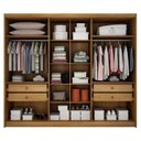 Ver imagem 2 de Guarda Roupa Casal Linea 6 Portas 4 Gavetas Cumaru 25 Fendi com Nicho – Novo Horizonte