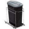 Lixeira Aramada em Aço Inox Preta com Corrediça Deslizante 15 Litros para Armário Masutti - 1