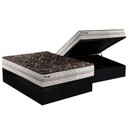 Ver imagem 1 de Cama Box Baú Casal: Colchão Espuma Paropas D33 Pasquale Plus Euro Pillow + Base CRC Suede Black(