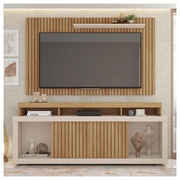 Rack Com Painel Para TV até 65 Polegadas Life Marrom Caemmun - 3