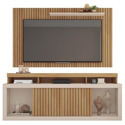 Rack Com Painel Para TV até 65 Polegadas Life Marrom Caemmun - 4