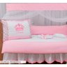 Kit Berço Menina Princesa Coroa Rosa 09 Peças - 1