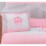 Kit Berço Menina Princesa Coroa Rosa 09 Peças - 3