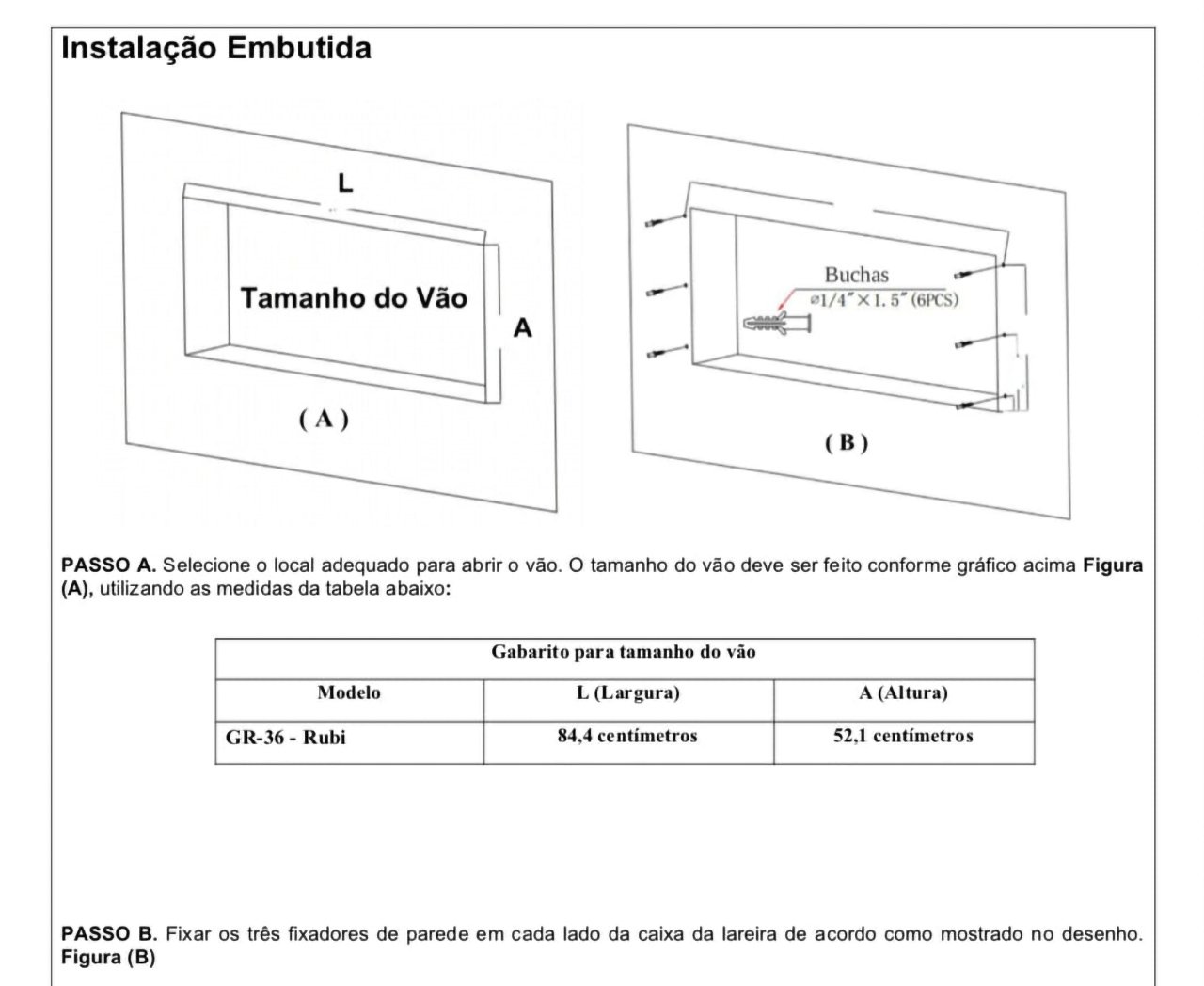 Lareira Elétrica Ecológica Wgrif- Rubi 36" - (Cor Preta) - 4