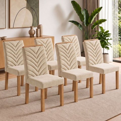 Conjunto 6 Cadeiras para Sala de Jantar Carol