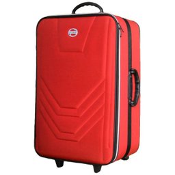 Mala Viagem Média Rodinhas Resistente Village Rígida - Vermelho - 5