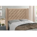 Ver imagem 2 de Cabeceira Vicenza Para Cama Box Queen 160 cm Suede - D’Rossi - Bege