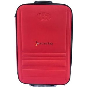 Mala Viagem Média Rodinhas Resistente Paiva Rígida - Vermelho
