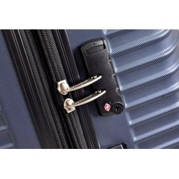Mala Viagem Santino 7003 Rígida Abs Rodinhas 360 Tsa Grande - Azul - 7