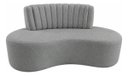 Ver imagem 2 de Sofá Orgânico Curvo Luxo Mavie 160cm Sala Bouclê Cinza-Escuro