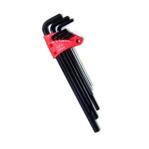 Jogo Chave Allen Extra Longa 1,5-10MM 9 Peças Profissional CRV Corneta