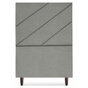 Ver imagem 5 de Cabeceira Solteiro 90 Cm com Frame Cristal Linho Cinza Escuro Artte