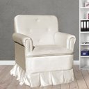 Ver imagem 2 de Poltrona Para Quarto Amamentação Com Balanço Suede Estopar Laura Suede Bege