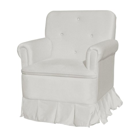 Poltrona Para Quarto Amamentação Com Balanço Suede Estopar Laura Suede Bege