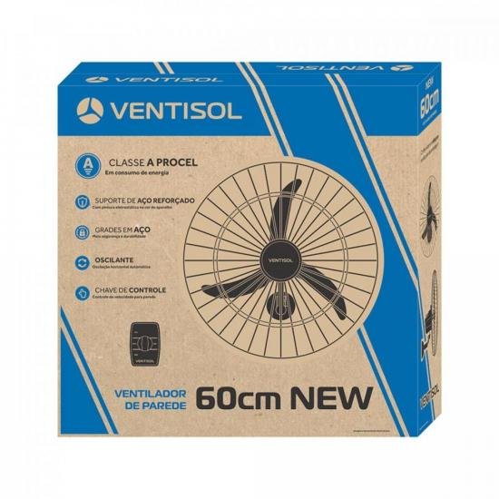 Ventilador de Parede Ventisol New Premium 60cm Preto 220v - 4