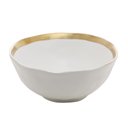 Ver imagem 1 de Bowl Porcelana Branco e Dourado Dubai 15x6cm Wolff