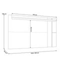Ver imagem 4 de Painel para TV 70 pol Extensível 180cm Lara C04 Off White Matte Freijó - Lyam Decor