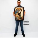 Ver imagem 2 de Quadro Decorativo Virgem Maria Abstrato em Moldura Caixa Tacolado Moldura Caixa Alta 4,5cm Madeira C