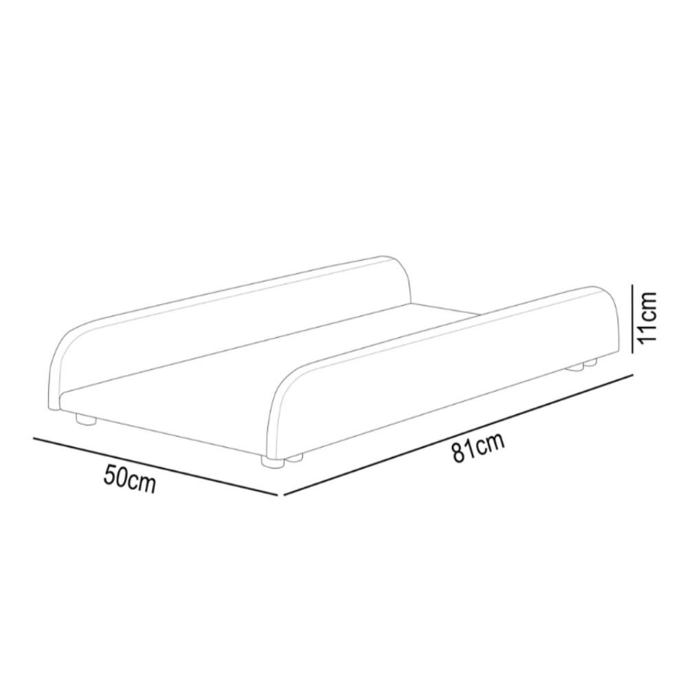 Trocador de Fraldas em Mdf Almofadado Branco para Berço - 3