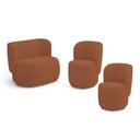 Ver imagem 1 de Kit 02 Poltronas e 01 Namoradeira Orgânica Molly Bouclê Terracota - Desk Design