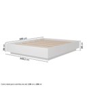 Ver imagem 6 de Kit Guarda Roupas 3 Portas, Cama Casal e Complementos de Quarto Araçá CabeCasa MadeiraOriginals Branco