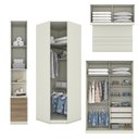 Ver imagem 4 de Quarto Modulado Casal Seletto 5 Peças 2 Portas Deslizante Areia/Jequitibá - Móveis Henn