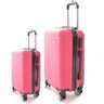 Kit Mala de Viagem 2 Peças Bordo e M - com 4 Rodinhas 360º Rosa Melancia - 1