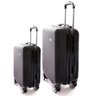 Kit Mala de Viagem 2 Peças Bordo e M - com 4 Rodinhas 360º Preto - 1
