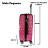 Mala de Bordo Viagem Pequena ABS - (55 x 35 x 22cm) com 4 Rodinhas 360º - (Regulamentação ANAC) Rosa - 2