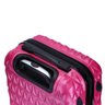 Mala de Bordo Viagem Pequena ABS - (55 x 35 x 22cm) com 4 Rodinhas 360º - (Regulamentação ANAC) Rosa - 3