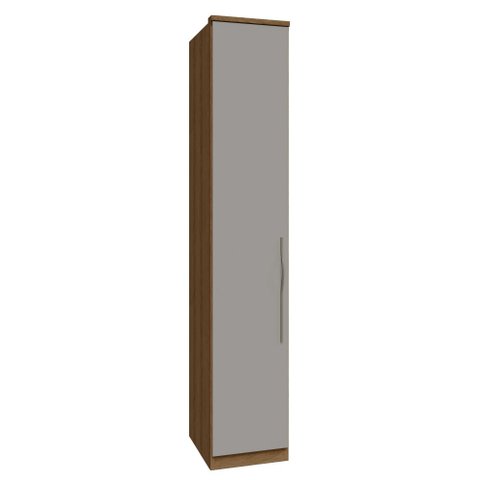 Guarda Roupa Modulado 01 Porta com Prateleiras 245cm Altura Setiba - Jequitibá/Fendi