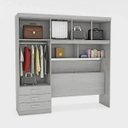 Ver imagem 2 de Guarda-Roupa Casal 5 Portas com Cabeceira Cancun Yescasa Marrom